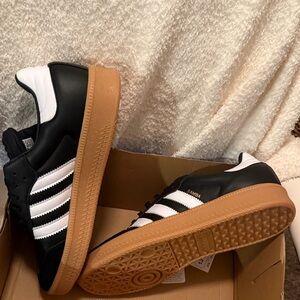 Men’s Adidas Samba Black and White Shoes with Gum Sole